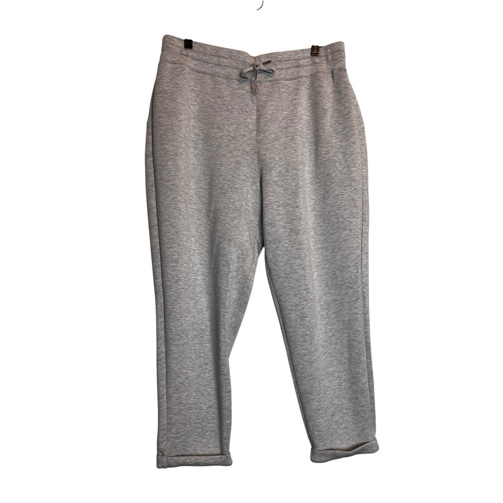 Spanx Air Essentials Tapered Pants Size 2X Light Heather Gray Cuffed Leg
